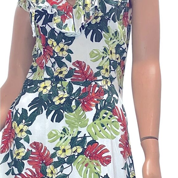 #14 NWOT IBISS Brand Tropical Splitlevel Dress Size Small - Picture 9 of 11